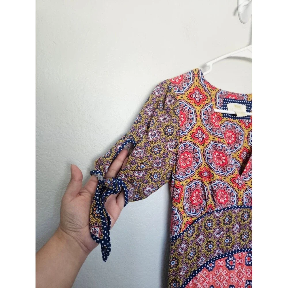 Maeve Anthropologie | Eder Tiered Maxi Dress Multi Floral Colorful Boho Women 0